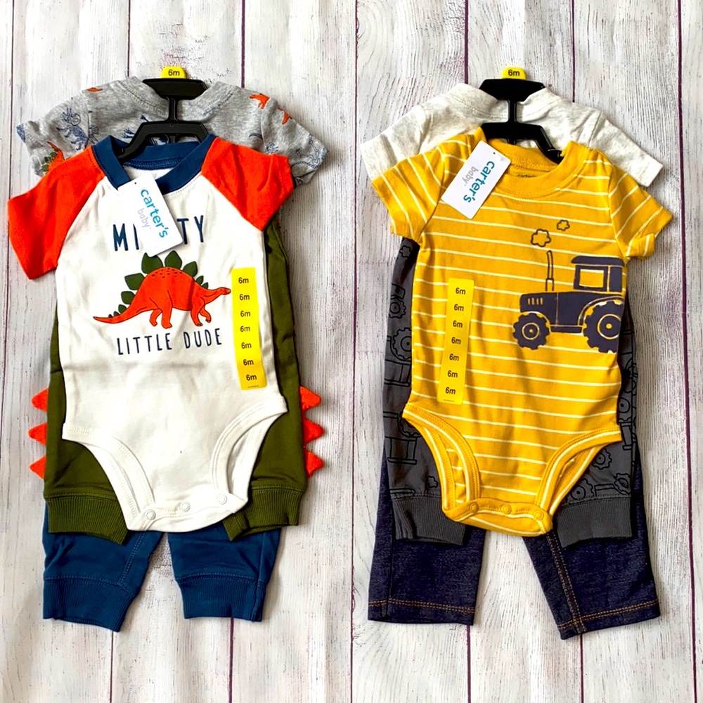 NWT Carter’s 6 Month Boys Outfit Sets - 8 Pieces